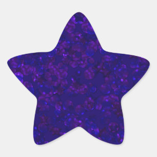 Glitter bokeh sparkle print star sticker
