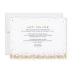 Glitter Border New Year Greeting Faux Gold Glitter