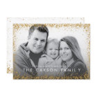 Glitter Border New Year Greeting Faux Gold Glitter