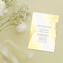 Glitter Botanical Radiant Yellow Wedding