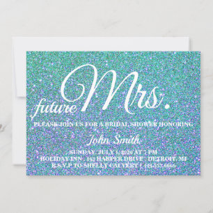 Glitter Bridal Shower future Mrs. Invitation