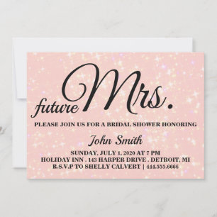 Glitter Bridal Shower future Mrs. Invitation