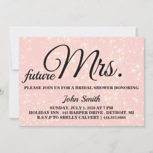 Glitter Bridal Shower future Mrs. Invitation