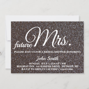 Glitter Bridal Shower future Mrs. Invitation