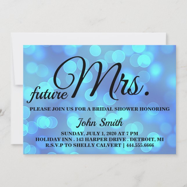 Glitter Bridal Shower future Mrs. Invitation (Front)