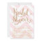 Glitter Bridal Shower Invitation Pink Gold Chevron