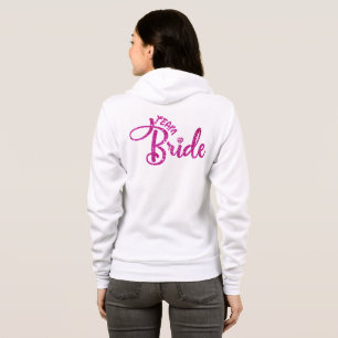 Glitter Bridesmaid Hoodie - Pink Wedding Gift