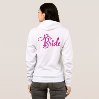 Glitter Bridesmaid Hoodie - Pink Wedding Gift