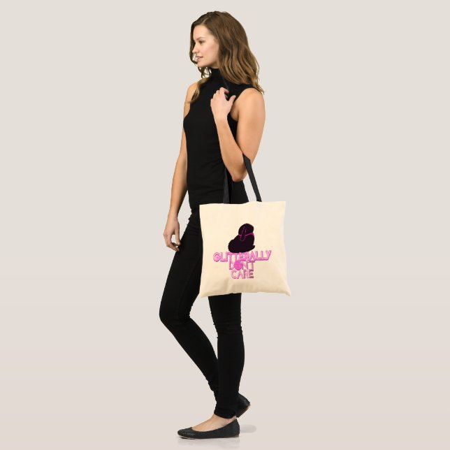 Glitter bunny don't care tote bag (Front (Model))