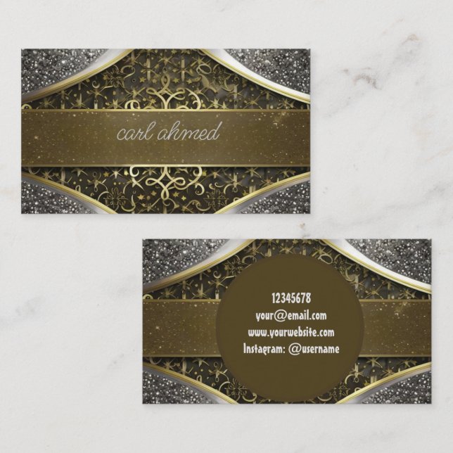 glitter business card (Front/Back)