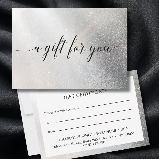 GLITTER BUSINESS  CERTIFICATE gift for you (GLITTER BUSINESS CERTIFICATE gift for you silver)