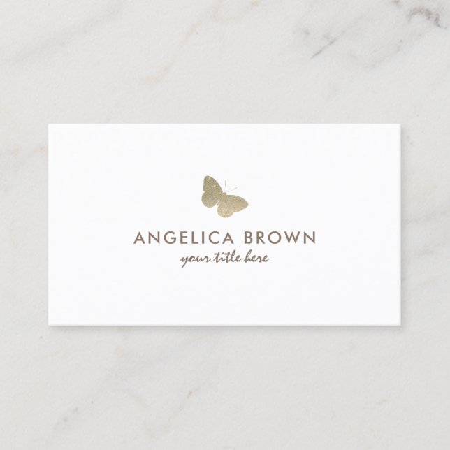 Glitter Butterfly Business Card (Front)