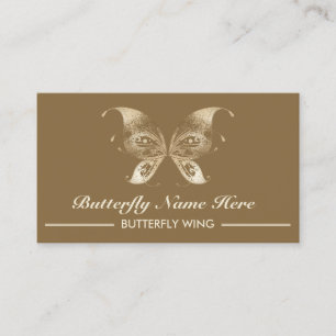 Glitter Butterfly Wing Swirl Decorative Business Card