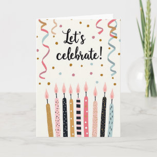 Glitter Candle Birthday Card