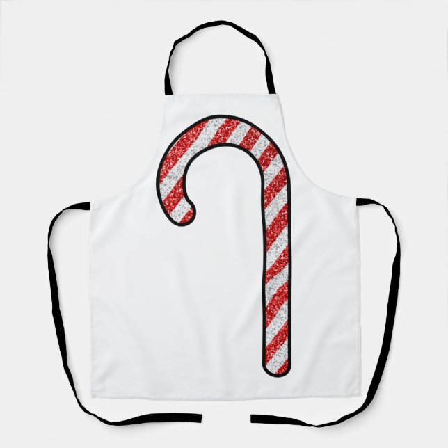 Glitter Candy Cane Apron (Front)