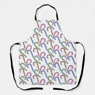 Glitter Candy Cane Pattern Apron