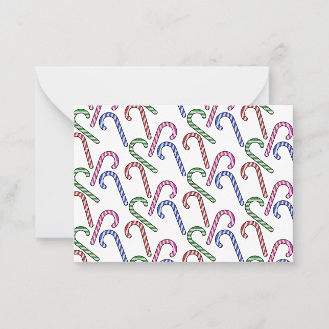 Glitter Candy Cane Pattern Card (Front)