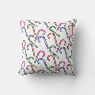 Glitter Candy Cane Pattern Cushion