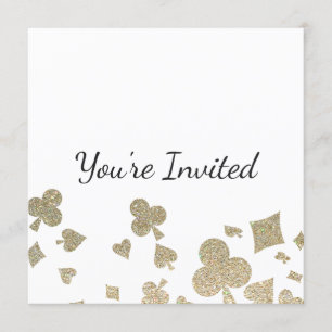 Glitter Casino Birthday Party Invitation