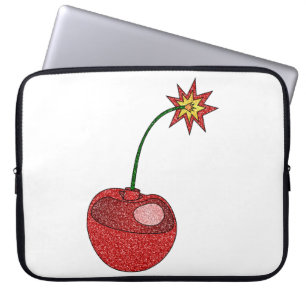 Glitter Cherry Bomb Laptop Sleeve
