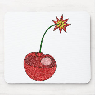 Glitter Cherry Bomb Mouse Mat