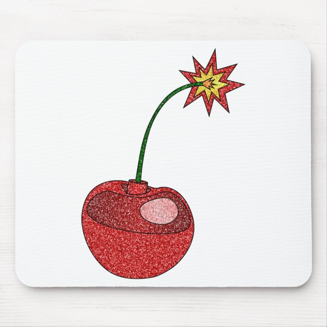 Glitter Cherry Bomb Mouse Mat (Front)