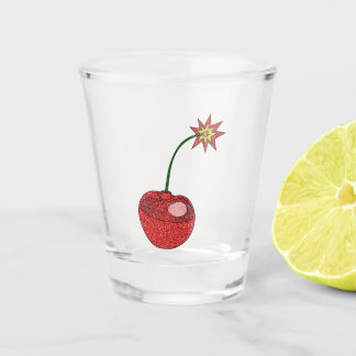 Glitter Cherry Bomb Shot Glass