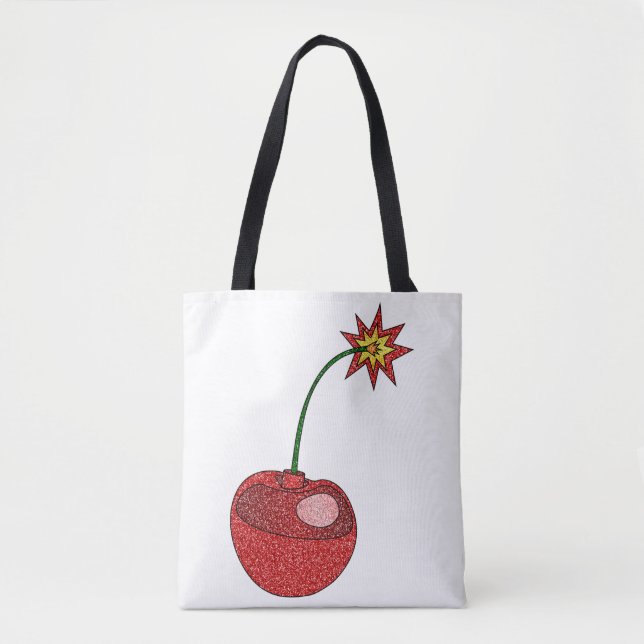 Glitter Cherry Bomb Tote Bag (Front)