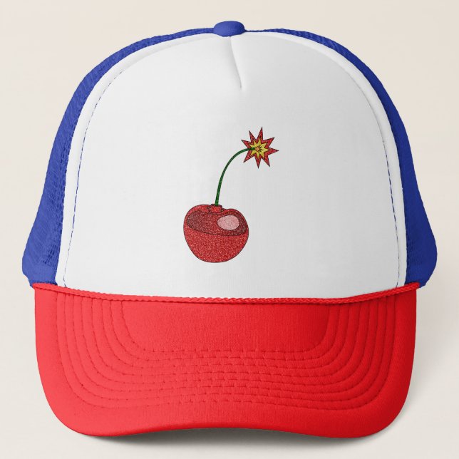 Glitter Cherry Bomb Trucker Hat (Front)
