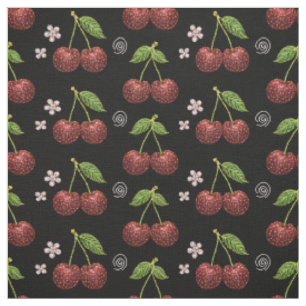 Glitter Cherry Seamless Fabric
