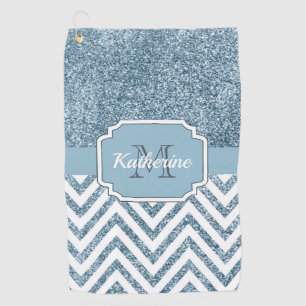 Glitter Chevron Golf Towel