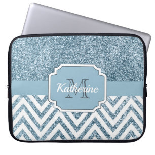 Glitter Chevron Laptop Sleeve