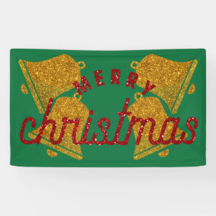 Glitter Christmas Bells Banner