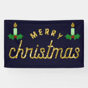 Glitter Christmas Candle Banner