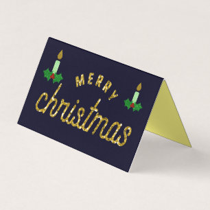 Glitter Christmas Candle Cards