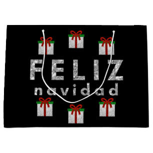 Glitter Christmas Gift Large Gift Bag