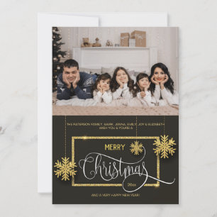Glitter Christmas Photo Holiday Card
