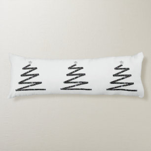 Glitter Christmas tree Body Cushion