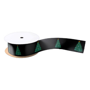 Glitter Christmas Tree Satin Ribbon