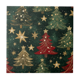 Glitter Christmas Trees & Stars (1) Tile