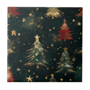 Glitter Christmas Trees & Stars (2) Tile