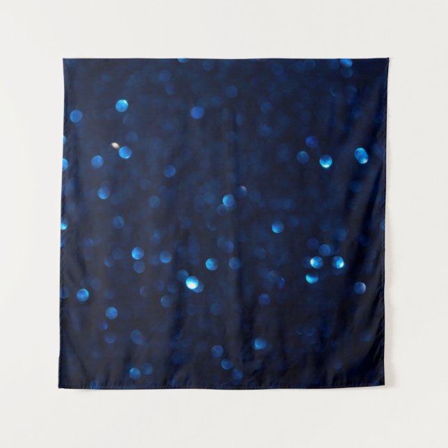 Glitter classic blue lights tapestry (Front)