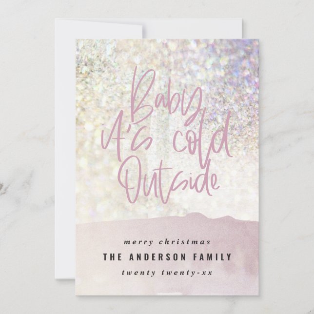 Glitter classy baby its cold outside Christmas (Front)