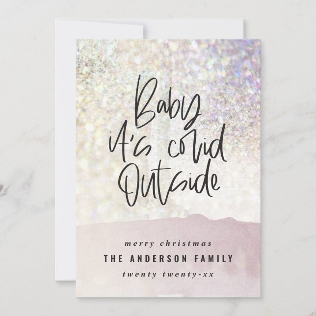 Glitter classy baby its covid outside Christmas (Front)