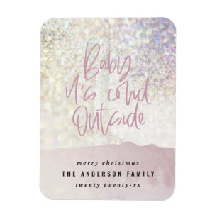 glitter classy baby its covid outside christmas magnet
