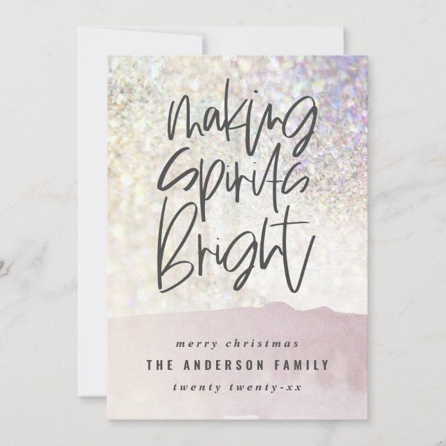 Glitter classy making spirits bright Christmas (Front)