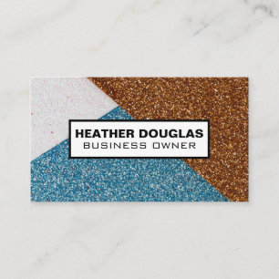 Glitter Colour Block Business Card