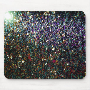Glitter comet & stars mouse mat