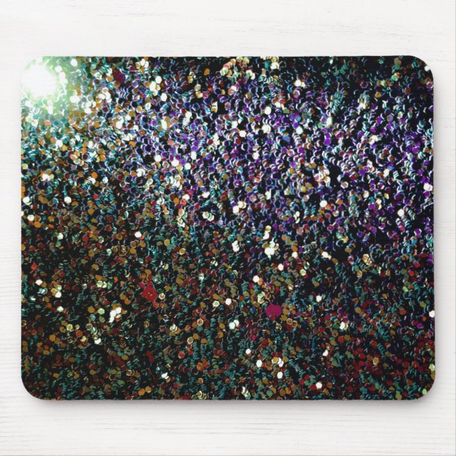 Glitter comet & stars mouse mat (Front)
