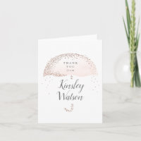 Glitter confetti blush umbrella thank you shower